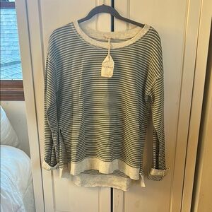 Striped Long Sleeve Sweater- BRAND NEW size Medium